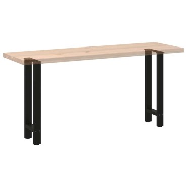 vidaXL Πόδια Κονσόλας 2 τεμ. Μαύρα 28x(72-73)cm Ατσάλι