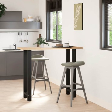 vidaXL Πόδια Τραπεζιού Μπαρ 2 τεμ. Μαύρα 40x (110-111)cm Ατσάλι