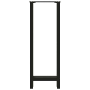 vidaXL Πόδια Τραπεζιού Μπαρ 2 τεμ. Μαύρα 40x (110-111)cm Ατσάλι