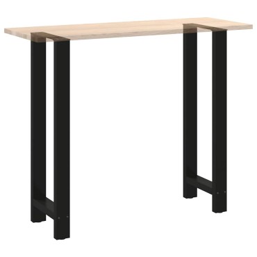 vidaXL Πόδια Τραπεζιού Μπαρ 2 τεμ. Μαύρα 40x (110-111)cm Ατσάλι