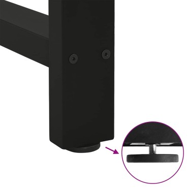 vidaXL Πόδια Τραπεζιού Μπαρ 2 τεμ. Μαύρα 40x (110-111)cm Ατσάλι