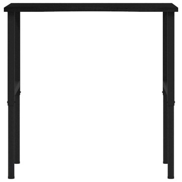 vidaXL πάγκος εργασίας σκούρο καφέ 100x60x(71,5-98) cm μασίφ ξύλο δρυς