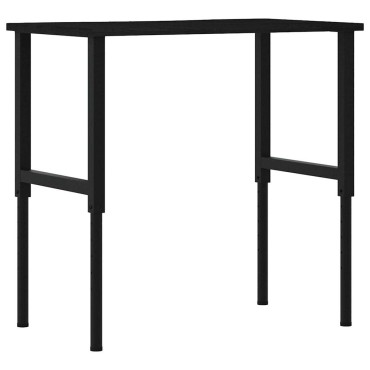 vidaXL πάγκος εργασίας σκούρο καφέ 100x60x(71,5-98) cm μασίφ ξύλο δρυς