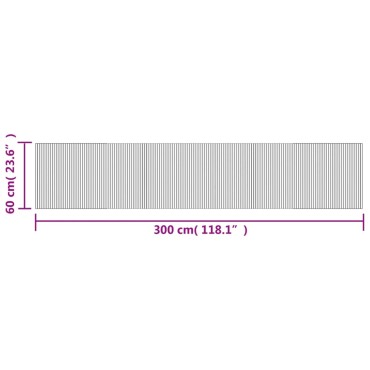 vidaXL Χαλί Ορθογώνιο Μαύρο 60x300cm από Μπαμπού