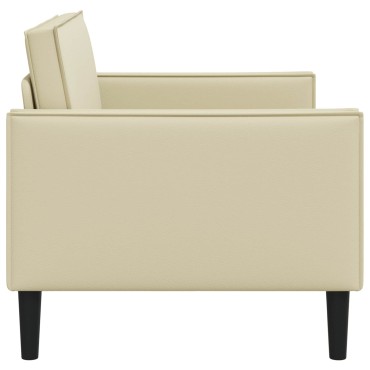 vidaXL XXL Πολυθρόνα Κρεμ Τεχνητό Δέρμα 130x84x91cm 1 τεμ.
