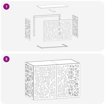 vidaXL Κάλυμμα κλιματιστικού Ασημί 100 x 50 x 70 cm