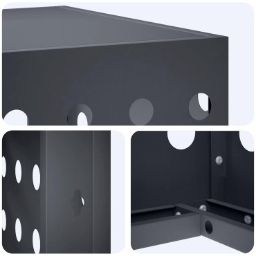 vidaXL Κάλυμμα κλιματιστικού Ανθρακί 110 x 50 x 80 cm Ατσάλι