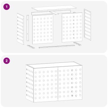 vidaXL Κάλυμμα κλιματιστικού Λαδί 90 x 40 x 60 εκ Ατσάλι