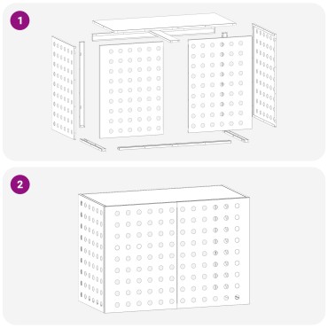 vidaXL Κάλυμμα κλιματιστικού Λαδί 100 x 50 x 70 cm Ατσάλι