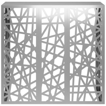 vidaXL Κάλυμμα κλιματιστικού Ασημί 110 x 50 x 105 εκ