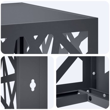 vidaXL Κάλυμμα κλιματιστικού Ανθρακί 100 x 50 x 70 cm Ατσάλι