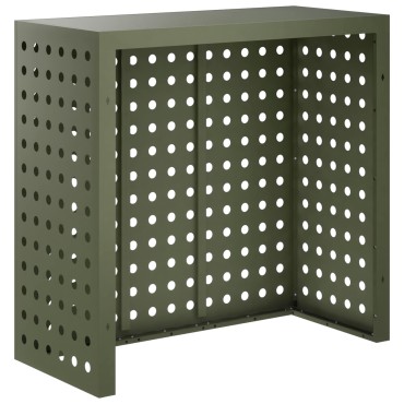 vidaXL Κάλυμμα κλιματιστικού Λαδί 110 x 50 x 105 εκ Ατσάλι