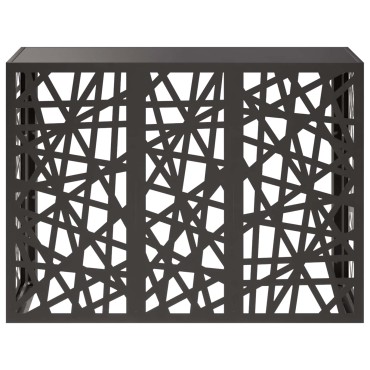 vidaXL Κάλυμμα κλιματιστικού Μαύρο 110 x 50 x 80 cm Ατσάλι