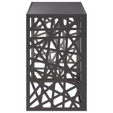 vidaXL Κάλυμμα κλιματιστικού Μαύρο 110 x 50 x 80 cm Ατσάλι