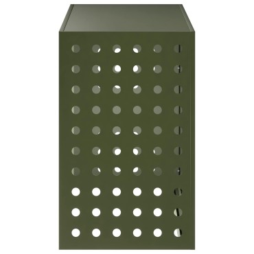 vidaXL Κάλυμμα κλιματιστικού Λαδί 110 x 50 x 80 cm Ατσάλι