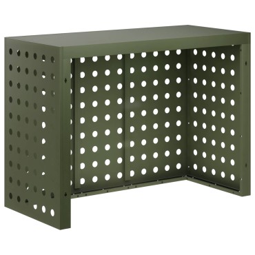 vidaXL Κάλυμμα κλιματιστικού Λαδί 110 x 50 x 80 cm Ατσάλι