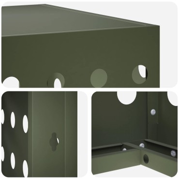 vidaXL Κάλυμμα κλιματιστικού Λαδί 110 x 50 x 80 cm Ατσάλι