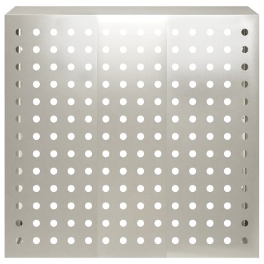 vidaXL Κάλυμμα κλιματιστικού Ασημί 110 x 50 x 105 εκ Ανοξείδωτο Ατσάλι