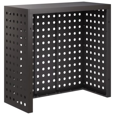vidaXL Κάλυμμα κλιματιστικού Μαύρο 110 x 50 x 105 εκ Ατσάλι