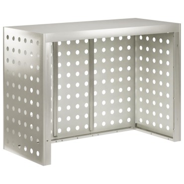 vidaXL Κάλυμμα κλιματιστικού Ασημί 110 x 50 x 80 cm Ανοξείδωτο Ατσάλι