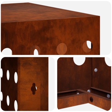 vidaXL Κάλυμμα κλιματιστικού Σκ rusty 110 x 50 x 105 εκ