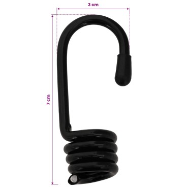 vidaXL Άγκιστρα 100 τεμ. Μαύρο 8 mm x 5 cm Ατσάλι