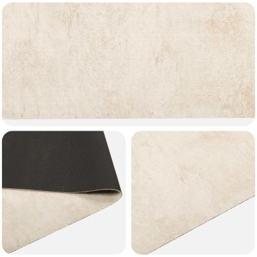 vidaXL Χαλί Κουζίνας κρεμ σκυρόδεμα 180 x 60 cm 100% Πολυαμίδιο