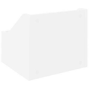 vidaXL Κουτί LP 2 τμχ. Λευκό 37 x 33 x 32 εκ. Επεξεργασμένο Ξύλο