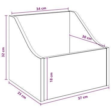 vidaXL Κουτί LP 2 τμχ. Λευκό 37 x 33 x 32 εκ. Επεξεργασμένο Ξύλο