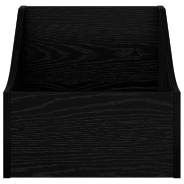 vidaXL Κουτί LP Μαύρη Δρυς 37 x 33 x 32 εκ. Επεξεργασμένο Ξύλο