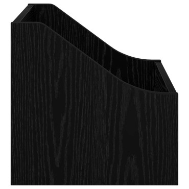 vidaXL Κουτί LP Μαύρη Δρυς 37 x 33 x 32 εκ. Επεξεργασμένο Ξύλο