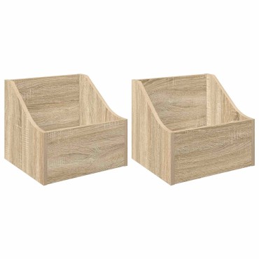 vidaXL Κουτί LP 2 τμχ. Sonoma Δρυς 37 x 33 x 32 εκ. Επεξεργασμένο Ξύλο