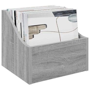 vidaXL Κουτί LP 2 τμχ. Γκρι Sonoma 37 x 33 x 32 εκ. Επεξεργασμένο Ξύλο