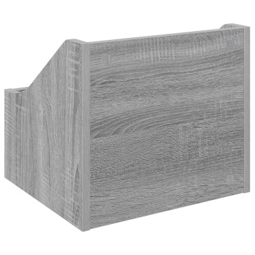 vidaXL Κουτί LP 2 τμχ. Γκρι Sonoma 37 x 33 x 32 εκ. Επεξεργασμένο Ξύλο