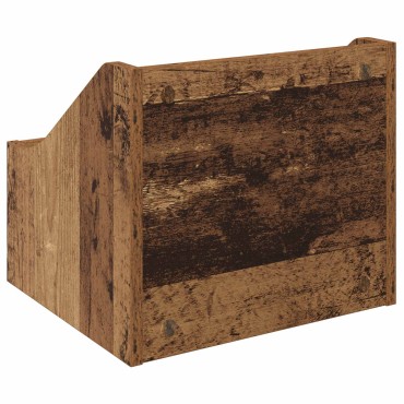 vidaXL Κουτί LP 2 τμχ. Παλαιωμένο ξύλο 37 x 33 x 32 εκ.