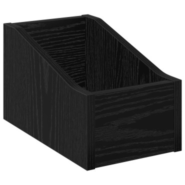 vidaXL Κουτί LP Μαύρη Δρυς 18 x 32 x 18 εκ. Επεξεργασμένο Ξύλο