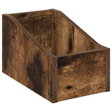 vidaXL Κουτί LP Καπνισμένο Ξύλο Δρυός 18 x 32 x 18 εκ.