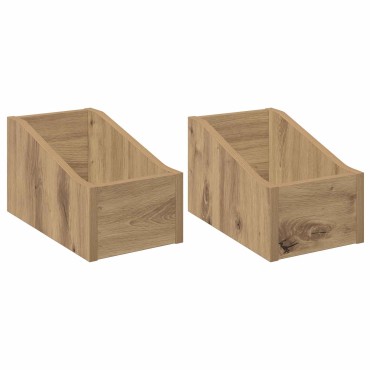 vidaXL Κουτί LP 2 τμχ. Artisan Δρυς 18 x 32 x 18 εκ.