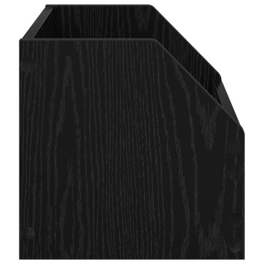 vidaXL Κουτί Άλμπουμ Βινυλίου 2 τμχ. Μαύρη Δρυς 38 x 30 x 29 εκ