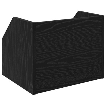 vidaXL Κουτί Άλμπουμ Βινυλίου 2 τμχ. Μαύρη Δρυς 38 x 30 x 29 εκ
