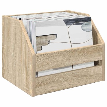 vidaXL Κουτί Άλμπουμ Βινυλίου 2 τμχ. Sonoma Δρυς 38 x 30 x 29 εκ