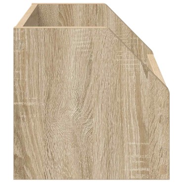 vidaXL Κουτί Άλμπουμ Βινυλίου 2 τμχ. Sonoma Δρυς 38 x 30 x 29 εκ