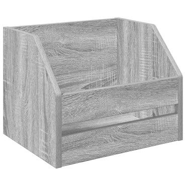 vidaXL Κουτί Άλμπουμ Βινυλίου Γκρι Sonoma 38 x 30 x 29 εκ