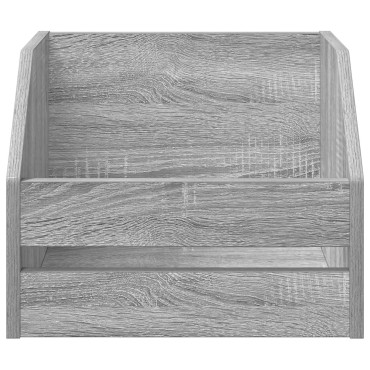 vidaXL Κουτί Άλμπουμ Βινυλίου 2 τμχ. Γκρι Sonoma 38 x 30 x 29 εκ
