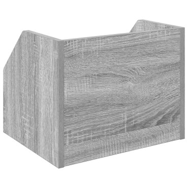 vidaXL Κουτί Άλμπουμ Βινυλίου 2 τμχ. Γκρι Sonoma 38 x 30 x 29 εκ