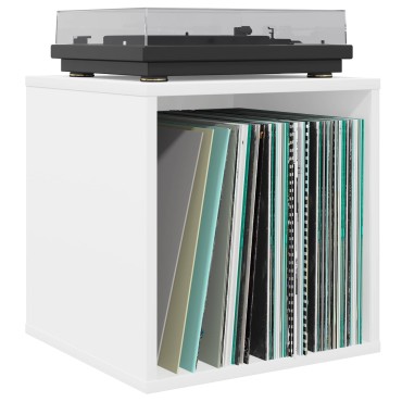 vidaXL Κουτί Άλμπουμ Βινυλίου 2 τμχ. Λευκό 37 x 36,5 x 38 εκ.