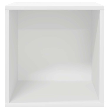 vidaXL Κουτί Άλμπουμ Βινυλίου 2 τμχ. Λευκό 37 x 36,5 x 38 εκ.