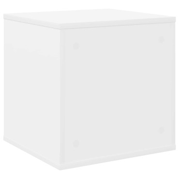 vidaXL Κουτί Άλμπουμ Βινυλίου 2 τμχ. Λευκό 37 x 36,5 x 38 εκ.