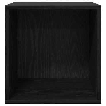 vidaXL Κουτί Άλμπουμ Βινυλίου Μαύρη Δρυς 37 x 36,5 x 38 εκ.