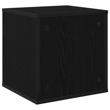 vidaXL Κουτί Άλμπουμ Βινυλίου Μαύρη Δρυς 37 x 36,5 x 38 εκ.